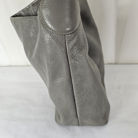 Dooney & Bourke Pebble Grain Logo Lock Sac in color gray - Picture 9 of 16